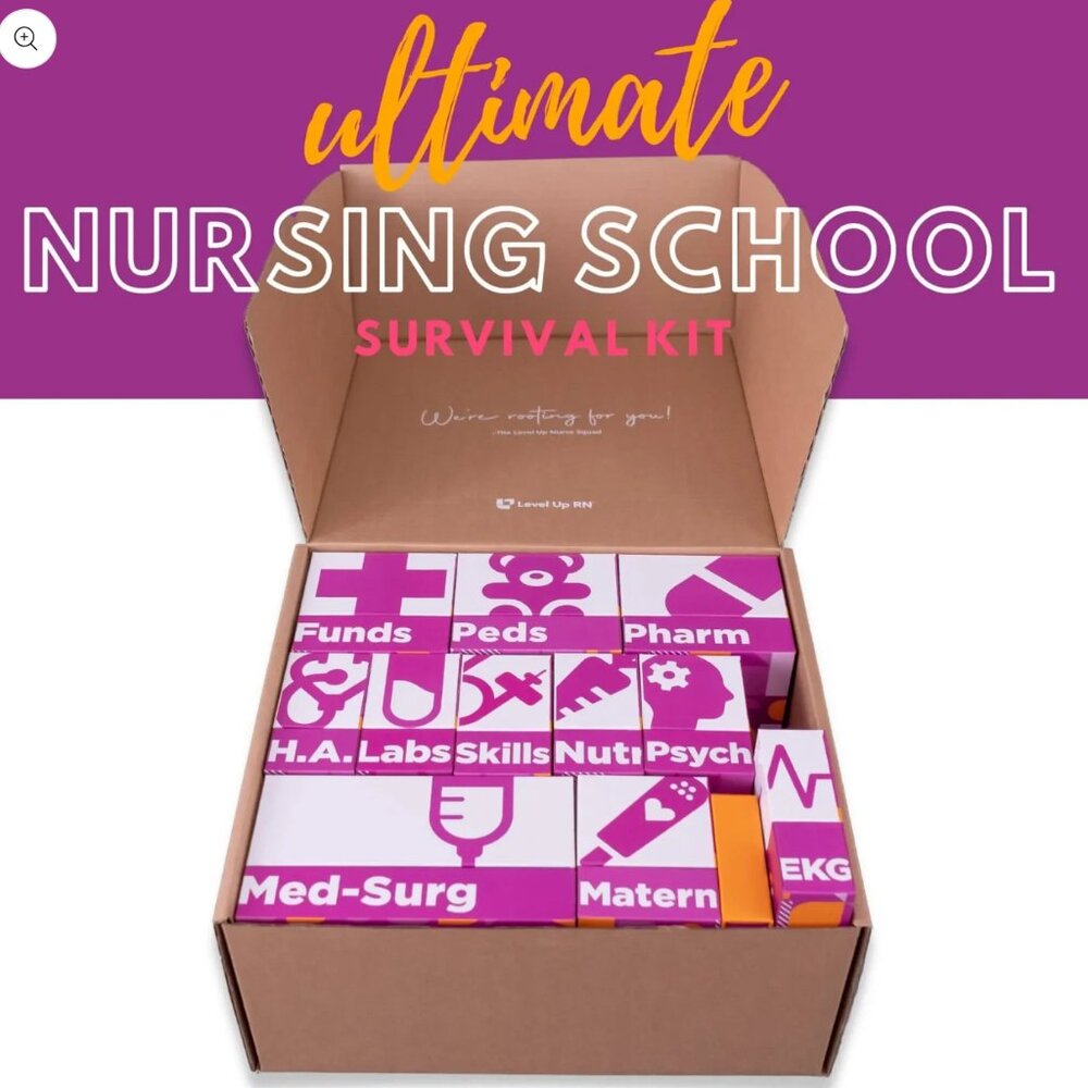 Level Up RN The Ultimate Nursing School Survival Kit - Flashcards